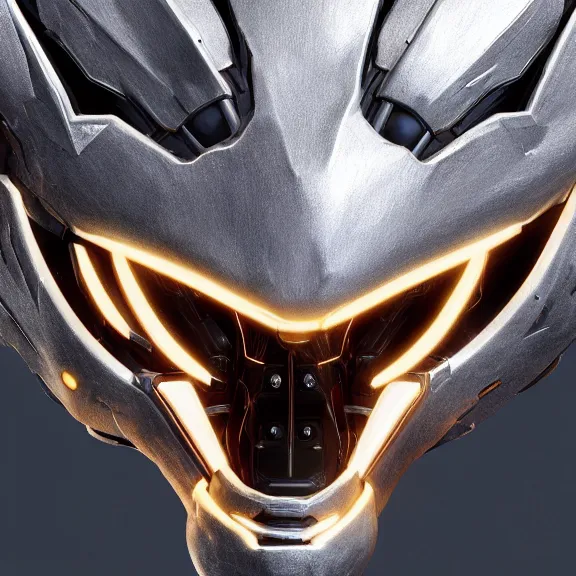 Image similar to close up headshot of a cute beautiful stunning anthropomorphic female robot dragon, with sleek silver metal armor, glowing OLED visor, facing the camera, high quality maw open and about to eat you, food pov, the open maw being detailed and soft and warm looking, highly detailed digital art, furry art, anthro art, sci fi, warframe art, destiny art, high quality, 3D realistic, dragon mawshot, maw art, furry mawshot, macro art, dragon art, Furaffinity, Deviantart Eka's Portal