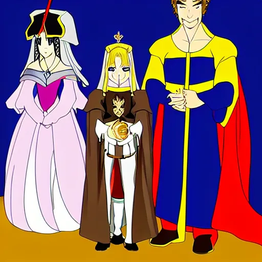 anime royal family portrait