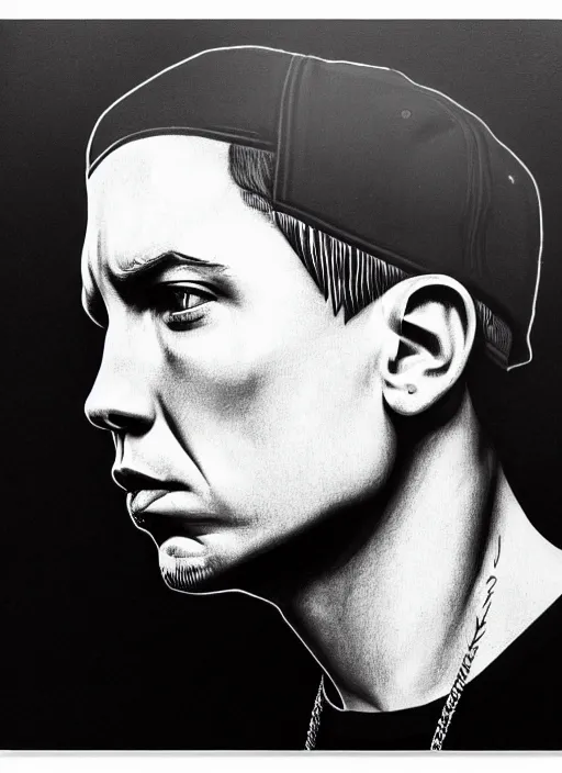 Image similar to Sideview Portrait of Eminem Shepard Fairey