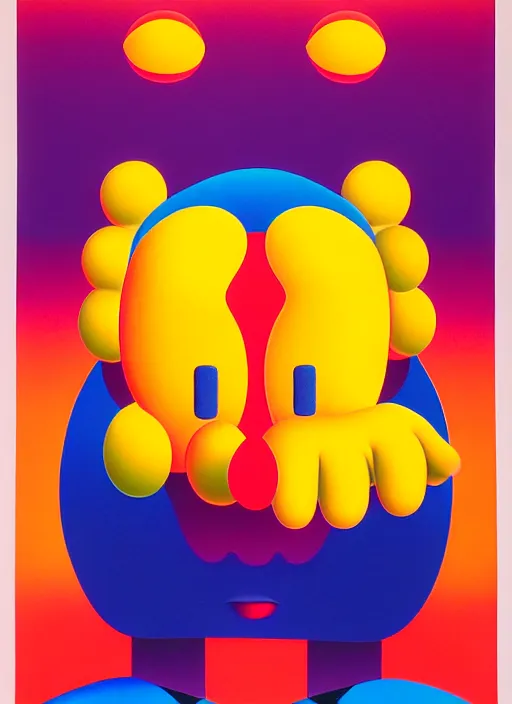 Image similar to devil by shusei nagaoka, kaws, david rudnick, airbrush on canvas, pastell colours, cell shaded, 8 k