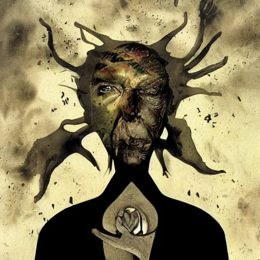 Image similar to no fears, okay one fear, by Dave McKean