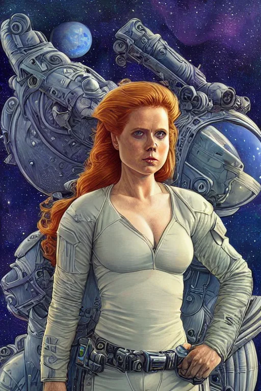 Prompt: alien planet, astronaut Amy Adams as a ruggedly handsome hero, intricate, elegant, highly detailed, centered, digital painting, artstation, concept art, smooth, sharp focus, illustration, art by artgerm and donato giancola and Joseph Christian Leyendecker, WLOP