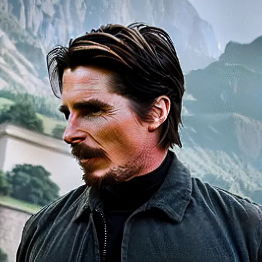 Prompt: christian bale starring in mission impossible