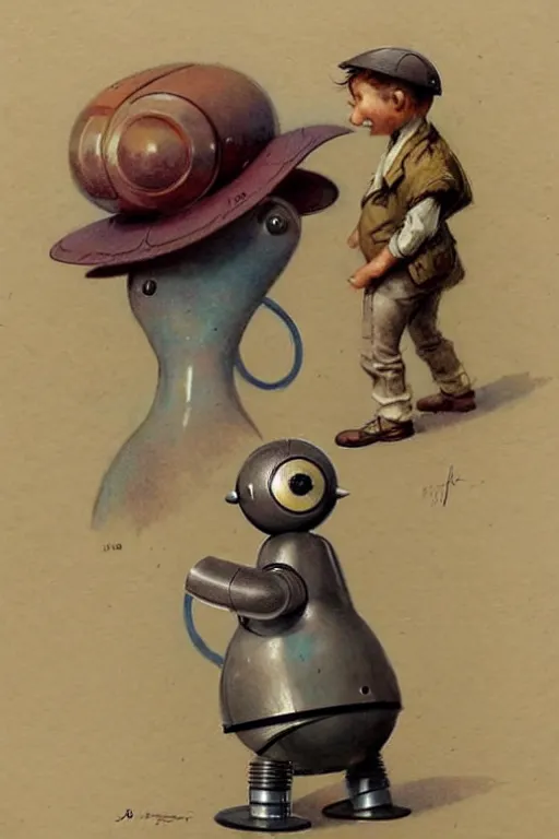 Image similar to (((((1950s flat robot art . muted colors.))))) by Jean-Baptiste Monge !!!!!!!!!!!!!!!!!!!!!!!!!!!