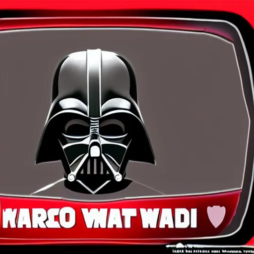 Image similar to a picture of darth vader character in mario kart