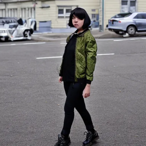 Image similar to < img alt = girl in a jacket >