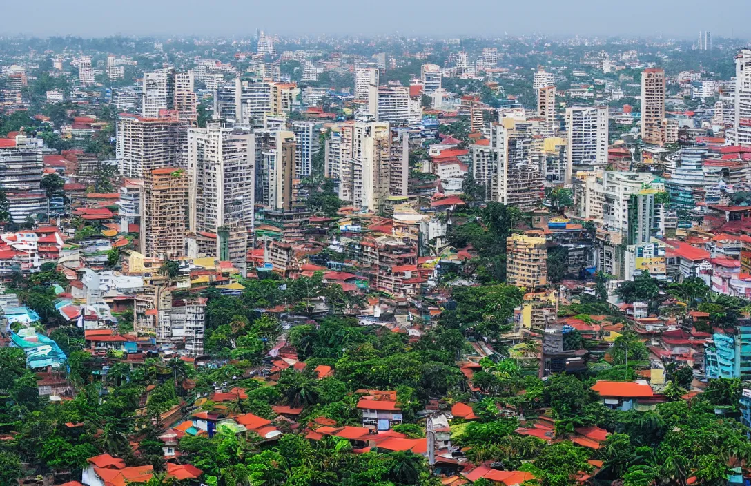 Prompt: photo of Colombo, capital of Sri Lanka, wide shot