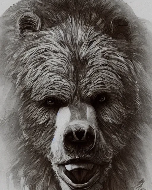 Prompt: james coburn with brown bear, 1 9 7 0 portrait, fantasy art, in the style of artgerm, illustration, epic, fantasy, intricate, hyper detailed, artstation, concept art, smooth, sharp focus, ray tracing, vibrant, photorealistic, simon bisley