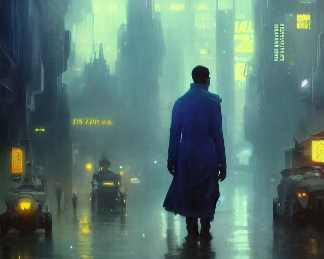 Image similar to 2 0 1 8 blade runner movie still girl look at the cityscape from roof perfect face fine realistic face pretty face neon puffy jacket blue futuristic sci - fi elegant by denis villeneuve tom anders zorn hans dragan bibin thoma greg rutkowski ismail inceoglu illustrated sand storm alphonse mucha