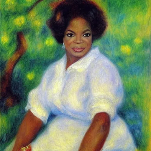 Image similar to oprah art by renoir.