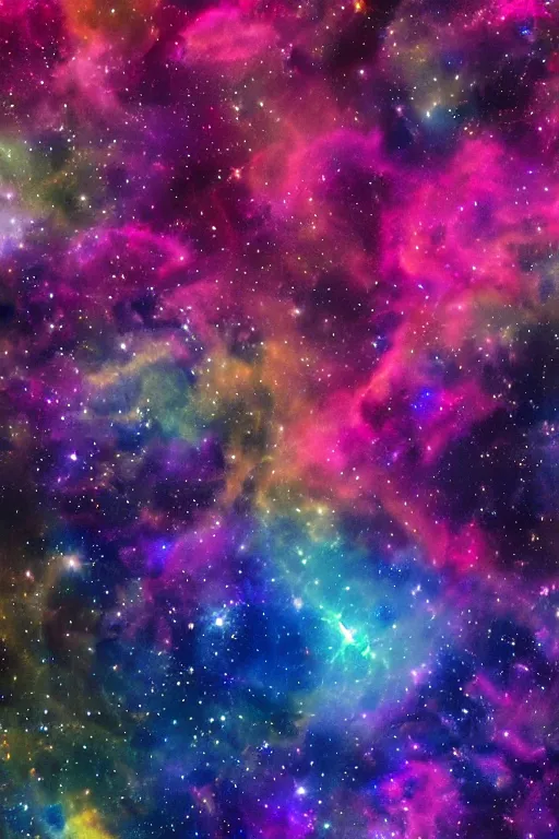 Prompt: vibrant nebula, cosmic flowers, deep space