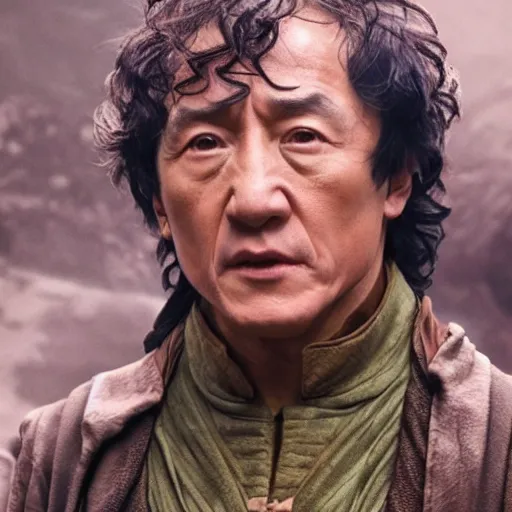 Image similar to Jackie Chan as frodo, 8k