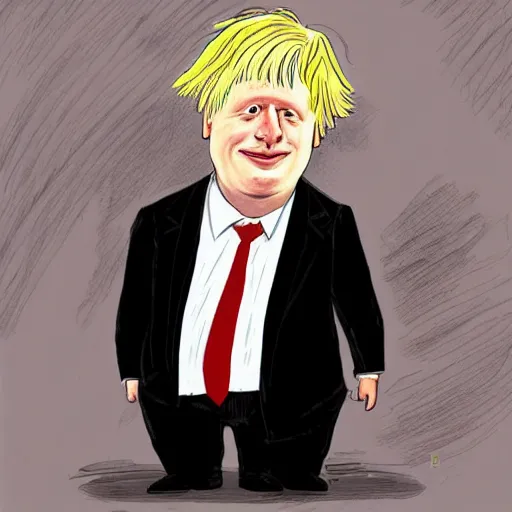 Prompt: Boris Johnson by axel scheffler