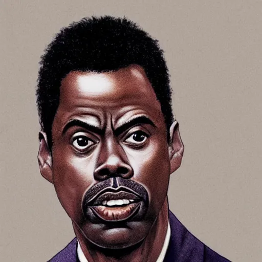 Image similar to chris rock as a rock, featured on artstation