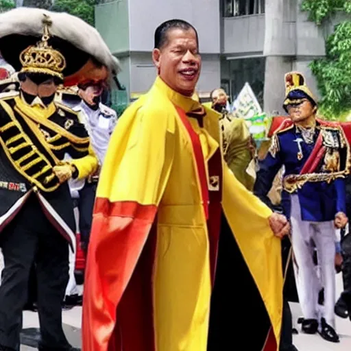 Prompt: King Vajiralongkorn as a Marvel villain