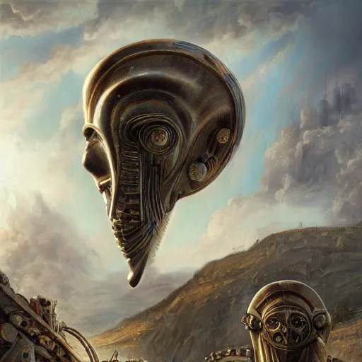 Image similar to alien invasion Ancient Greece, UFOs, oil on canvas, portrait, intricate, 8k highly professionally detailed, HDR, CGsociety