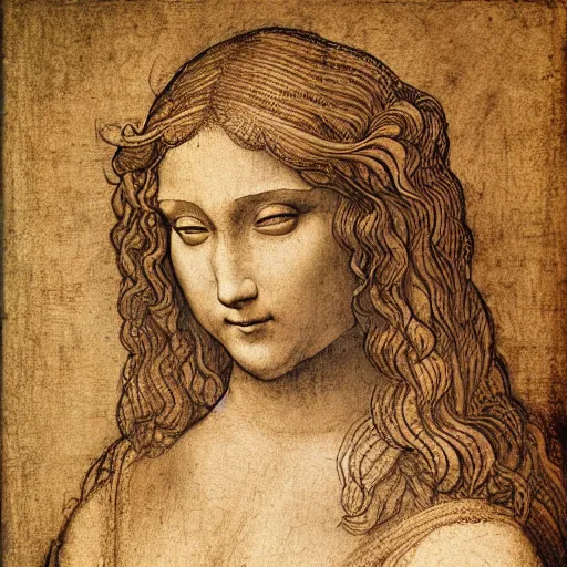 Image similar to art by leonardo da vinci representing a spirit