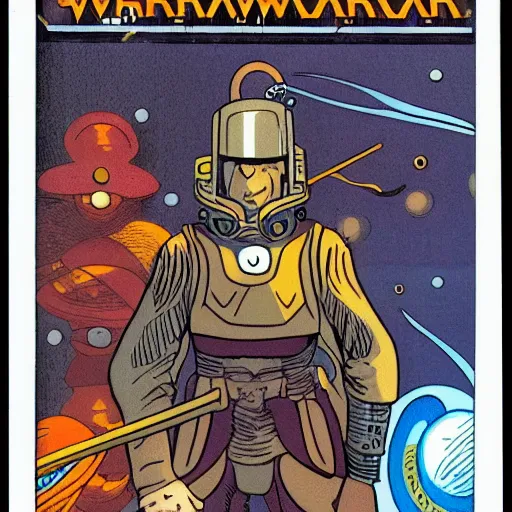 Image similar to space warrior incal from steampunk science fiction