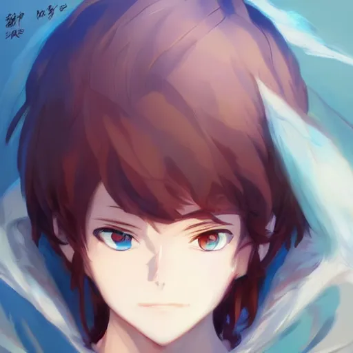 Image similar to anime portrait of MigMig as an anime boy by Stanley Artgerm Lau, WLOP, Rossdraws, James Jean, Andrei Riabovitchev, Marc Simonetti, and Sakimichan, trending on artstation