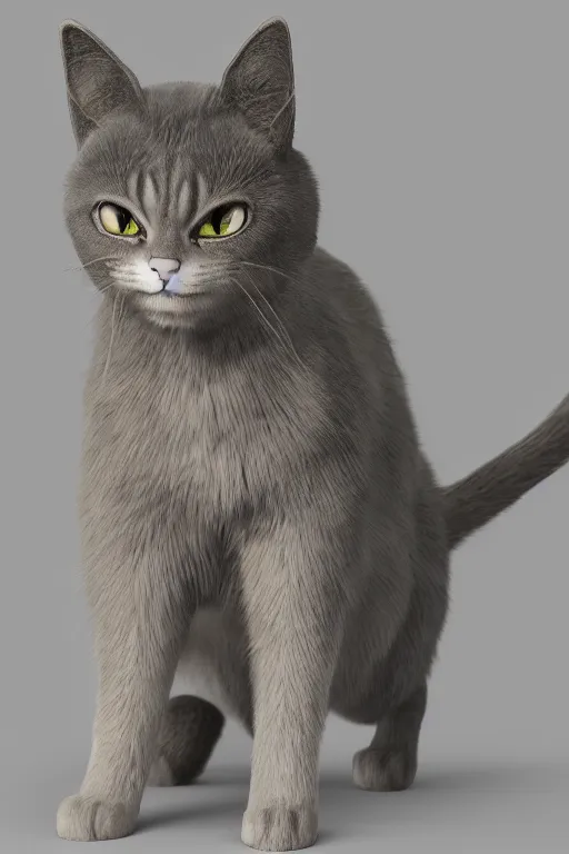 Image similar to anime cat kawaii, ultra realistic, concept art, intricate details, highly detailed, photorealistic, octane render, 8 k