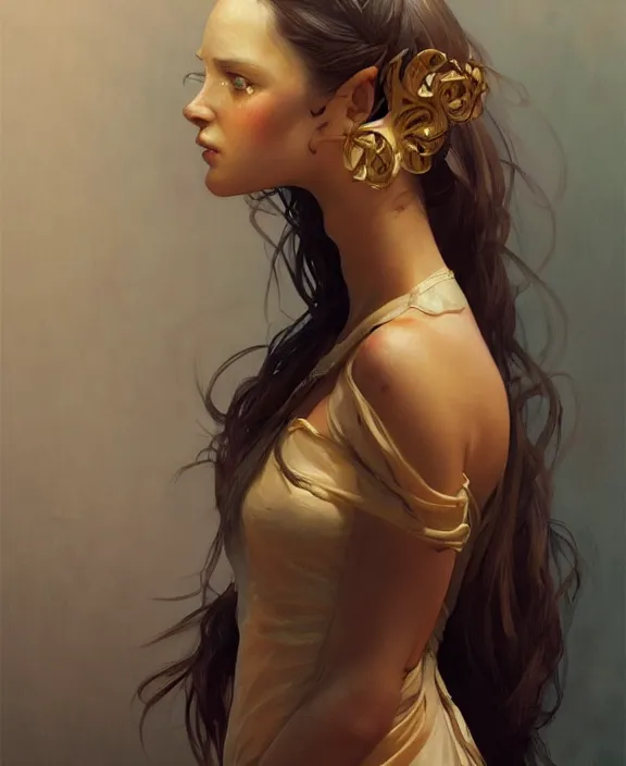 Image similar to teen girl in dress made of oil, realistic portrait, highly detailed, digital painting, artstation, concept art, smooth, sharp focus, illustration, cinematic lighting, art by artgerm and greg rutkowski and alphonse mucha and boris vallejo and frank frazetta