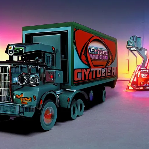 Image similar to back to the future cybertruck