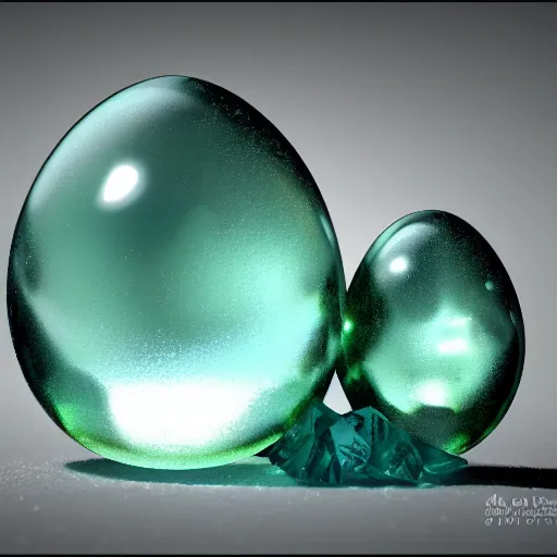 Image similar to an emerald crystal egg, opal, ice, extreme detail, photorealism, octane render, cinematic lighting.
