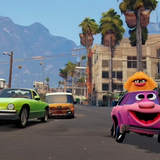 Image similar to muppets in grand theft auto 5