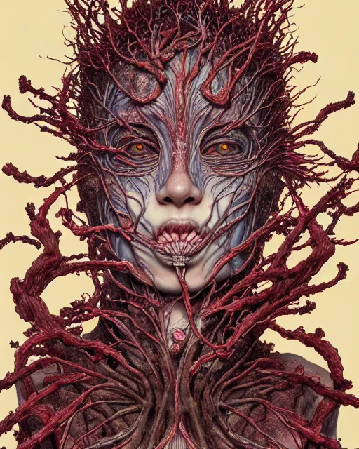 Prompt: realistic detailed image of skin ripping off the body, conjuring psychedelic background, part by takato yamamoto, part by alex gray, ross tran, james jean, ultra realistic, octane render, highly detailed, 8 k, trending on artstation, cosmic, symmetry, masterpiece