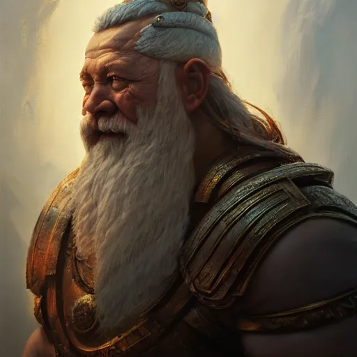 Prompt: hyperrealistic mixed media image of a dwarfish god of warfare, stunning 3 d render inspired art by greg rutkowski and xiang duan and thomas eakes, realistic, highly detailed attributes and atmosphere, dim volumetric cinematic lighting, 8 k octane detailed render, post - processing, masterpiece,