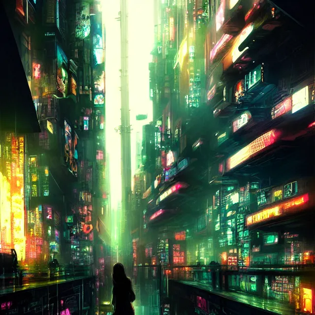 Prompt: teacher why, don't deserve to love. beautiful matte painting, cyberpunk, expressionism