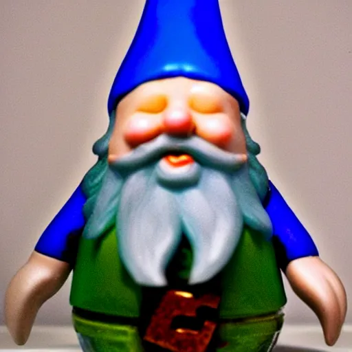 Image similar to a gnome that lives inside your computer, cryptid, photograph, whimsical