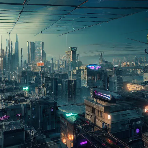 Image similar to cyberpunk city lviv, a lot of future technologies, flying cars, unreal engine, octane render, epic scale, cinema view, 8 k