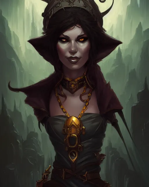 Image similar to Tabaxi :: Rogue, pretty, beautiful, DnD character art portrait, black hair, necromancy, matte fantasy painting, DeviantArt Artstation, by Jason Felix by Steve Argyle by Tyler Jacobson by Peter Mohrbacher, cinematic lighting.