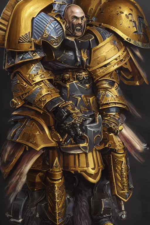 Image similar to armor portrait heros warhammer 4 0 k horus heresy fanart - the primarchs emperor by johannes helgeson animated with vfx concept artist & illustrator global illumination ray tracing hdr fanart arstation zbrush central hardmesh 8 k octane renderer comics stylized