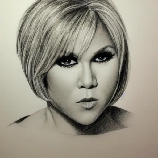 Image similar to samantha fox pencil drawing