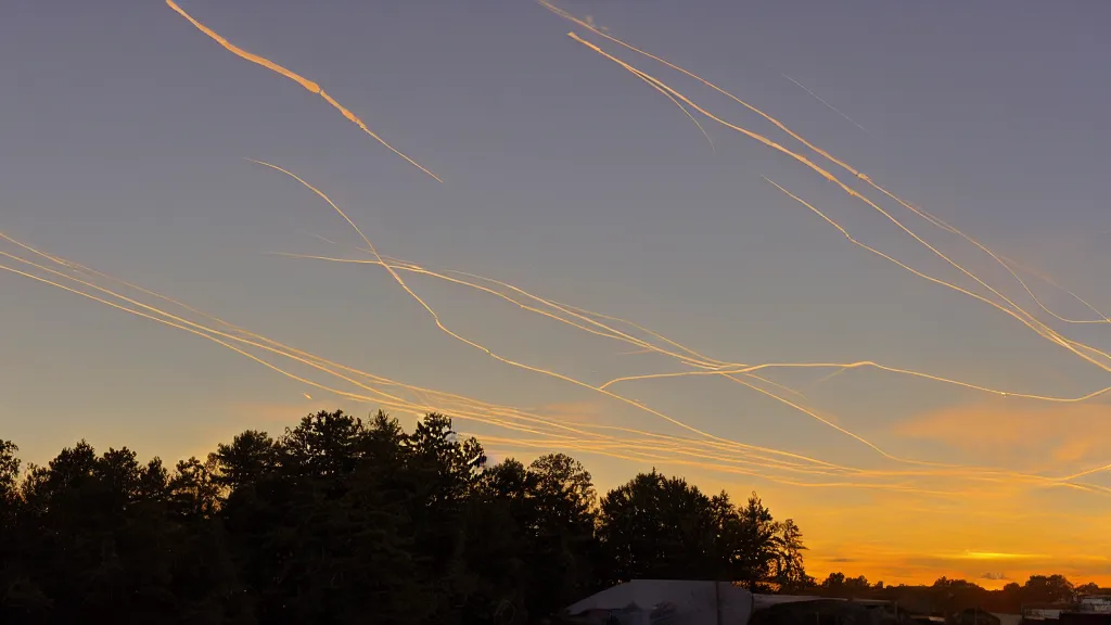 Image similar to golden hour contemptible complex polygon contrail