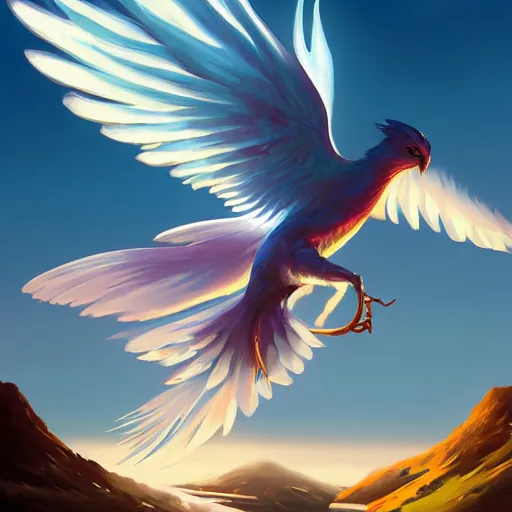 Prompt: a elemental bird of white sky, tranparent body, see through, transparent air phoenix, by ross tran, rhads, artgem, featured on artstation, daily deviation, detailed, sharp focus