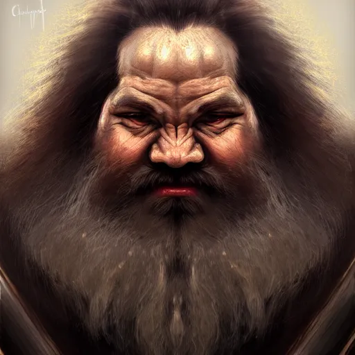 Prompt: portrait painting of a dwarven berserker, sharp focus, high symmetry, award - winning, trending on artstation, masterpiece, highly detailed, intricate. art by christopher rush