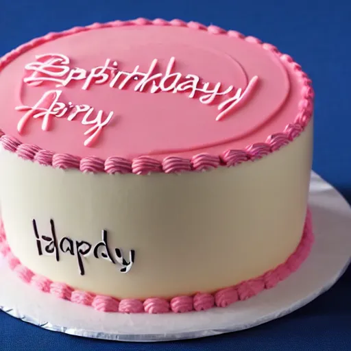 Image similar to A cake with the phrase 'Happy Birthday' written on it with cream