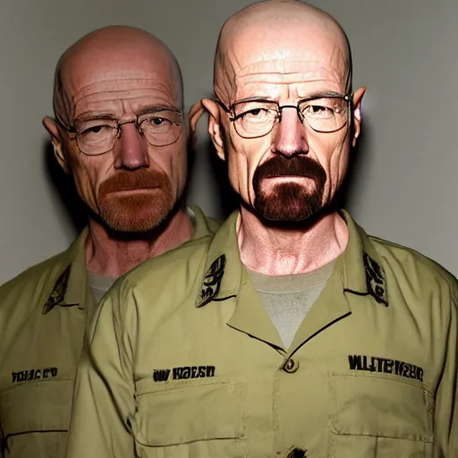 Image similar to walter white as a soldier
