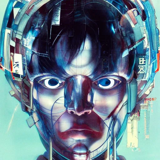 Image similar to citizen medium shot soft light painted by james jean and katsuhiro otomo and erik jones, inspired by ghost in the shell, smooth face feature, intricate oil painting, high detail illustration, sharp high detail, manga and anime 1 9 9 9