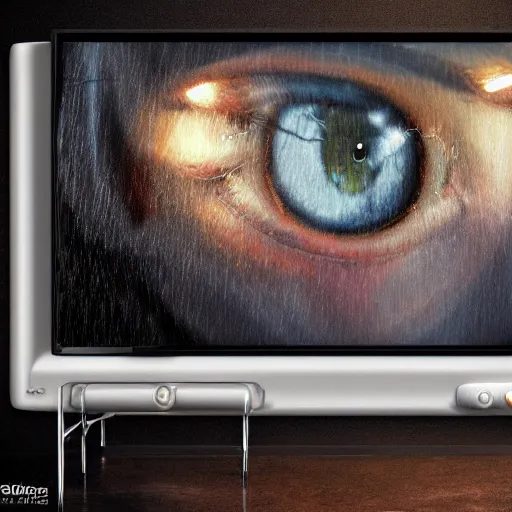 Image similar to Television, digital art , highly detailed , high contrast, beautiful lighting, award winning , trending on art station, photorealistic, 8k