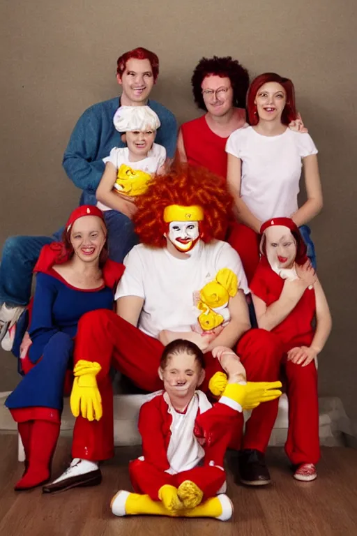 Image similar to family photo of ronald mcdonald