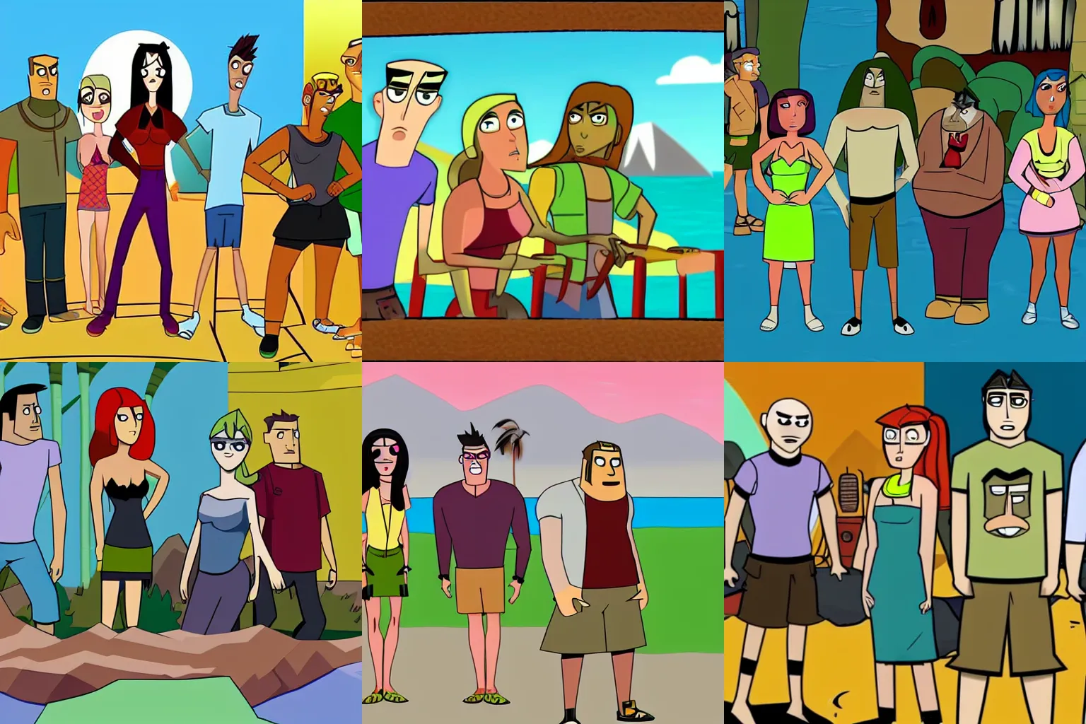 Prompt: screenshot from the animated show Total Drama Island