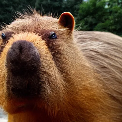 Prompt: evil capybara from hell