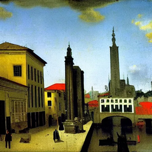 Image similar to sao paulo painted by johannes vermeer