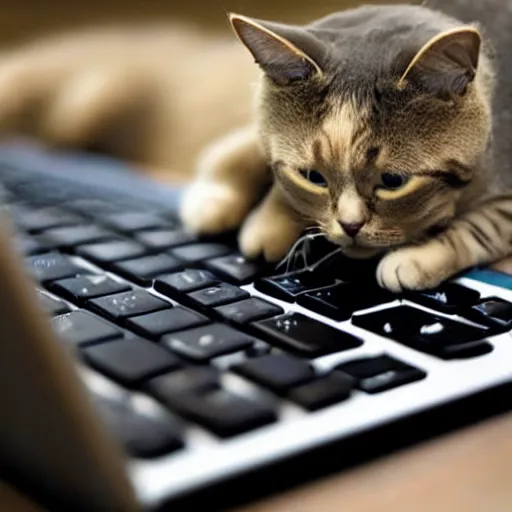 Image similar to cat hacking on a keyboard