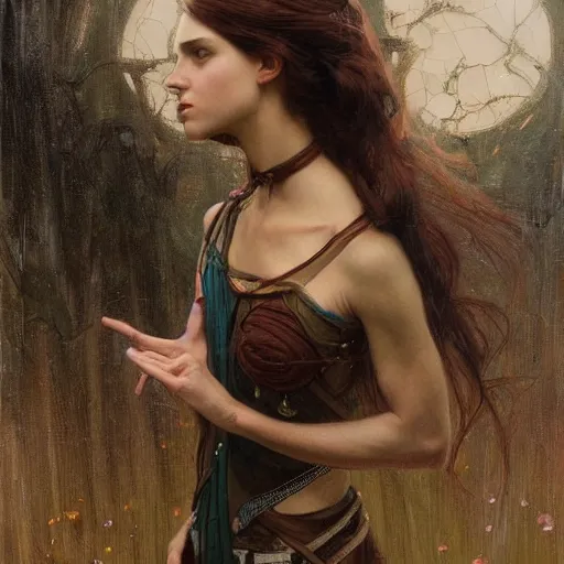 Image similar to a painting in the style of tom bagshaw, and in the style of donato giancola, and in the style of john william waterhouse. smooth, sharp focus.