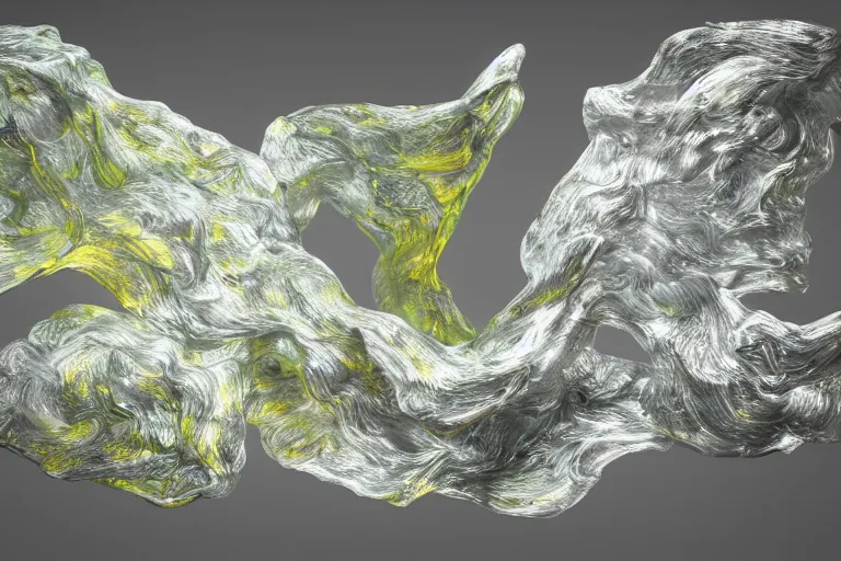 Prompt: Painful pleasures by Lynda Benglis, stunning, high transparency, octane render, 4k, 8k